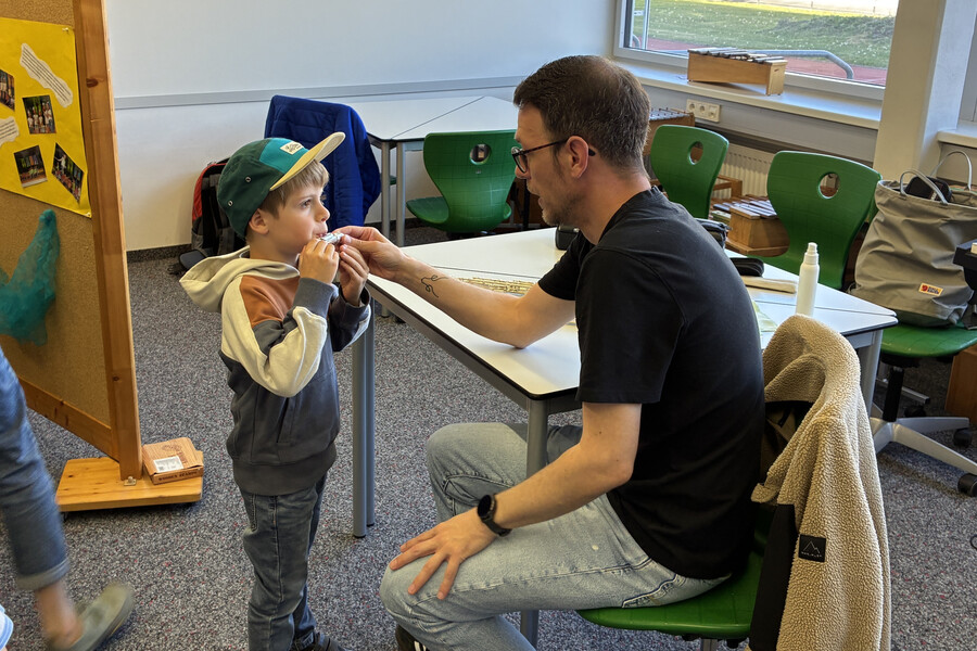 Töne nur mit dem Querflötenkopf